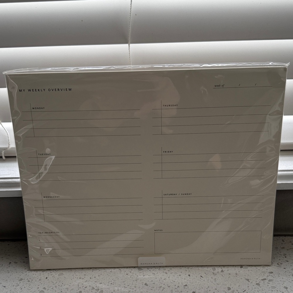 Weekly Overview Planner Pad